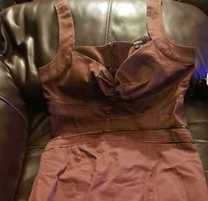 NWT Brown Sleeveless Sheath Casual Party Dress